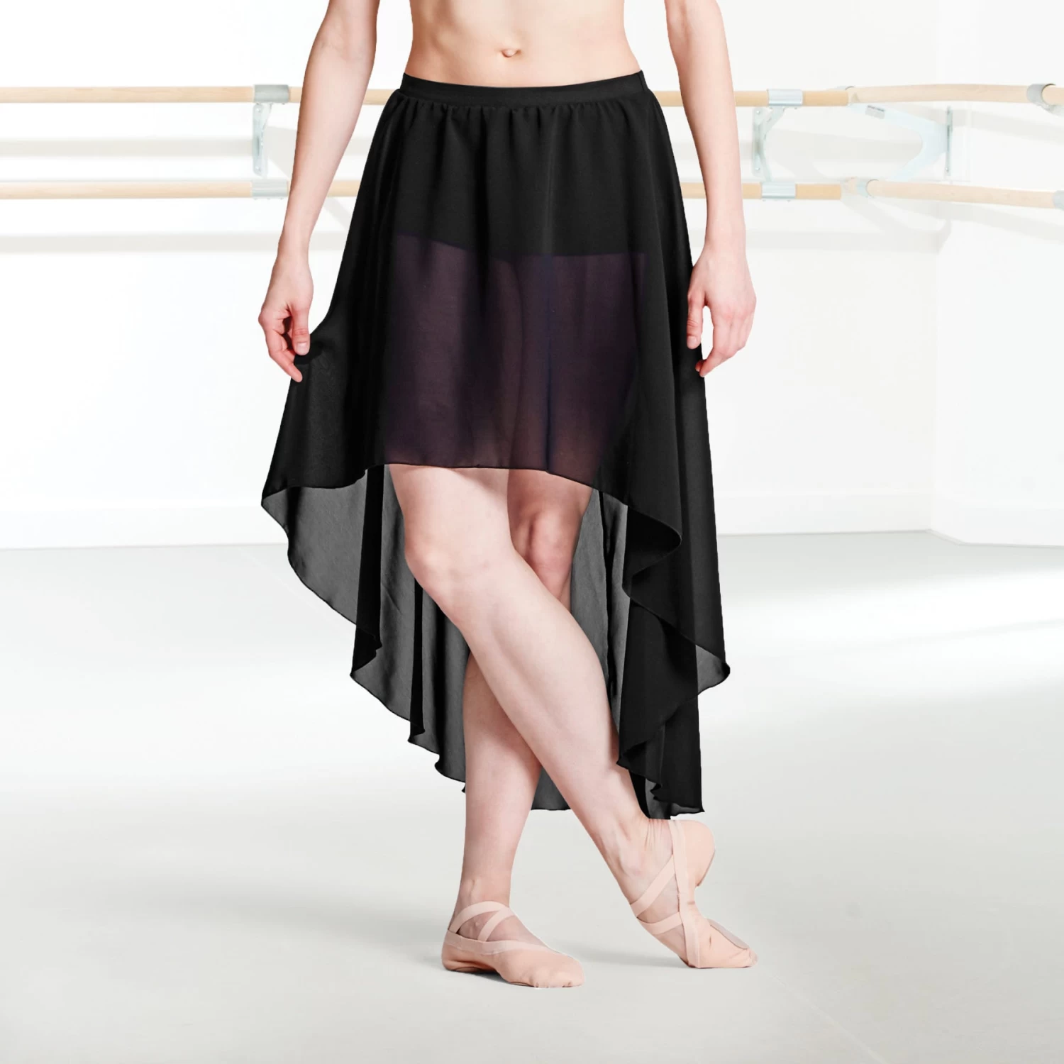 Bloch Daria Georgette Hi Low Skirt With Shorts
