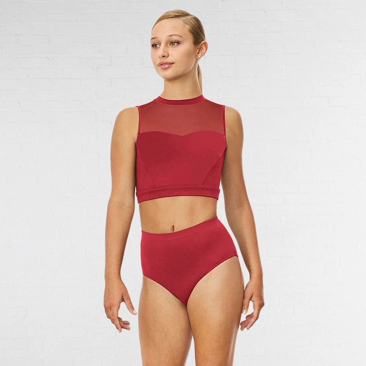 Bloch Emiko High Neck Open Back Crop Top - Image 3