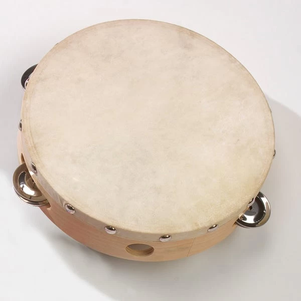 Natural Skin Tambourine 20cm Diameter