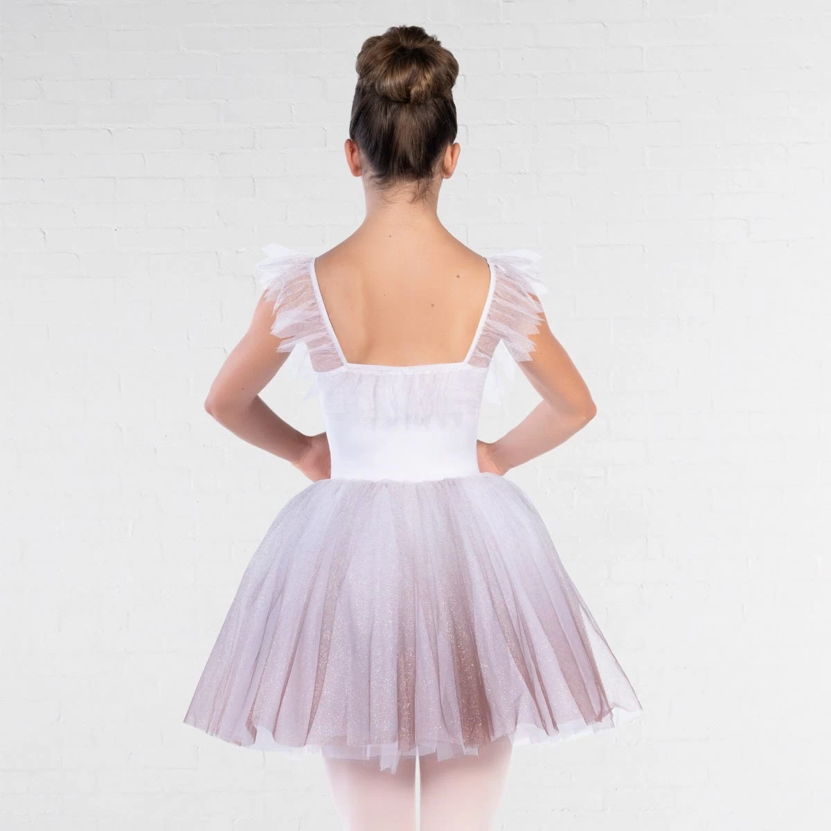 1st Position Sparkle Ombré Ballet Dress With Tulle Petal Trim - Image 2