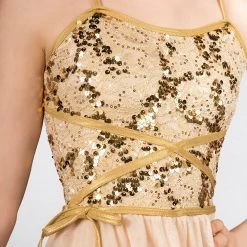 1st Position Wrap Around Sequin Dipped Hem Lyrical Dress