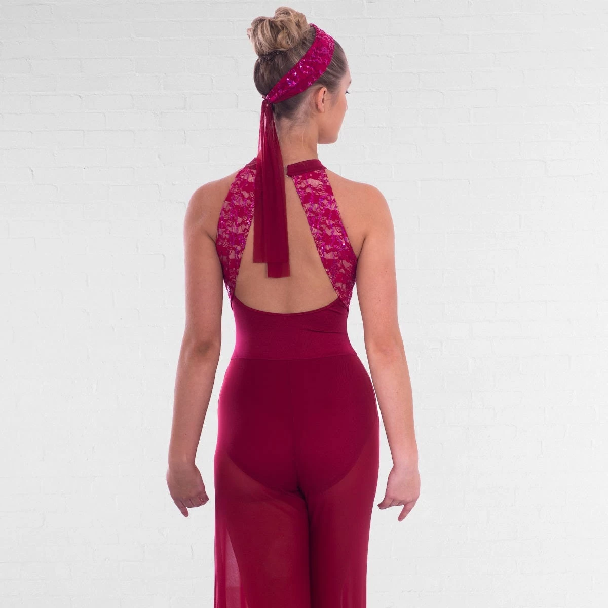 1st Position Sequin Lace Insert Culottes Jumpsuit - Image 6