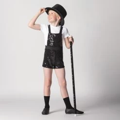1st Position Sequin Dungarees