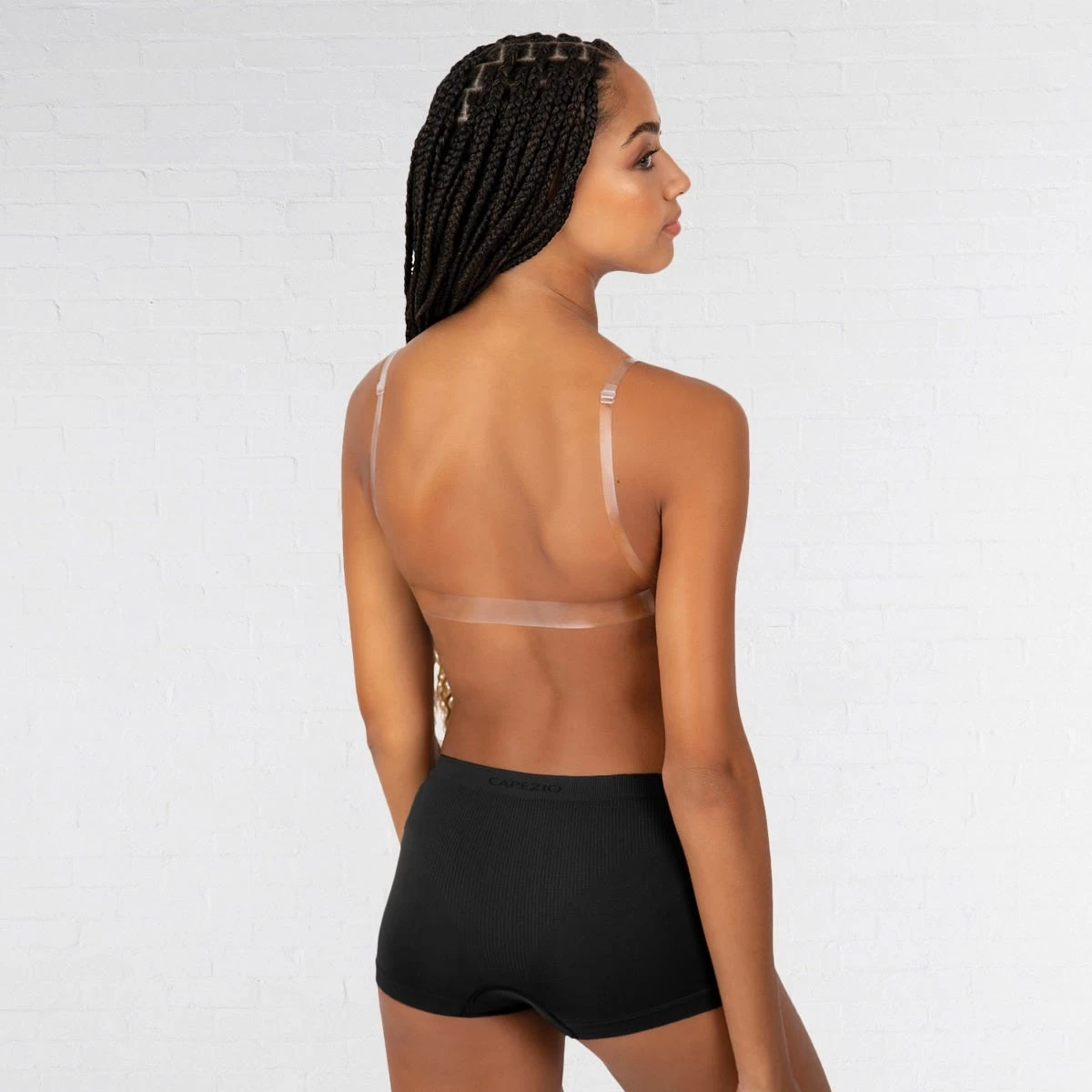 Capezio Deep Neck Clear Back Bra - Image 2