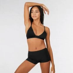 Capezio Deep Neck Clear Back Bra