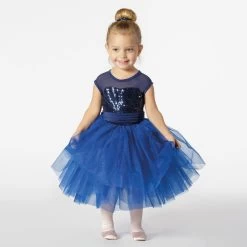 1st Position Sequinned Ballet Dress With Sash