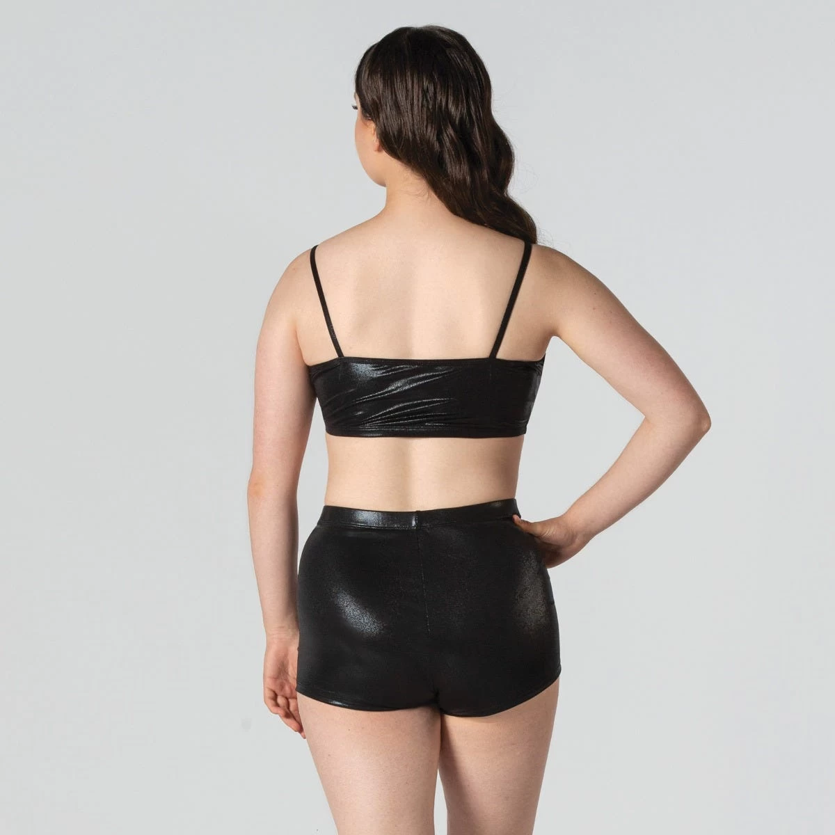 1st Position Three Piece Gathered Lace Top With Shorts And Crop Top - Image 2