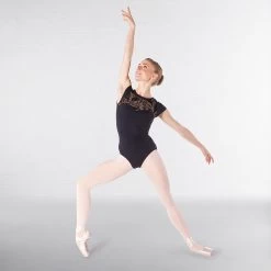 Intermezzo Bodymertatu Cap Sleeved Lace Leotard
