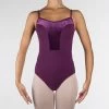 Intermezzo Velour Panelled Camisole Leotard