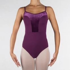 Intermezzo Velour Panelled Camisole Leotard