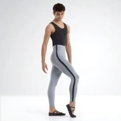 Intermezzo Men’s Footless Leggings With Stripe