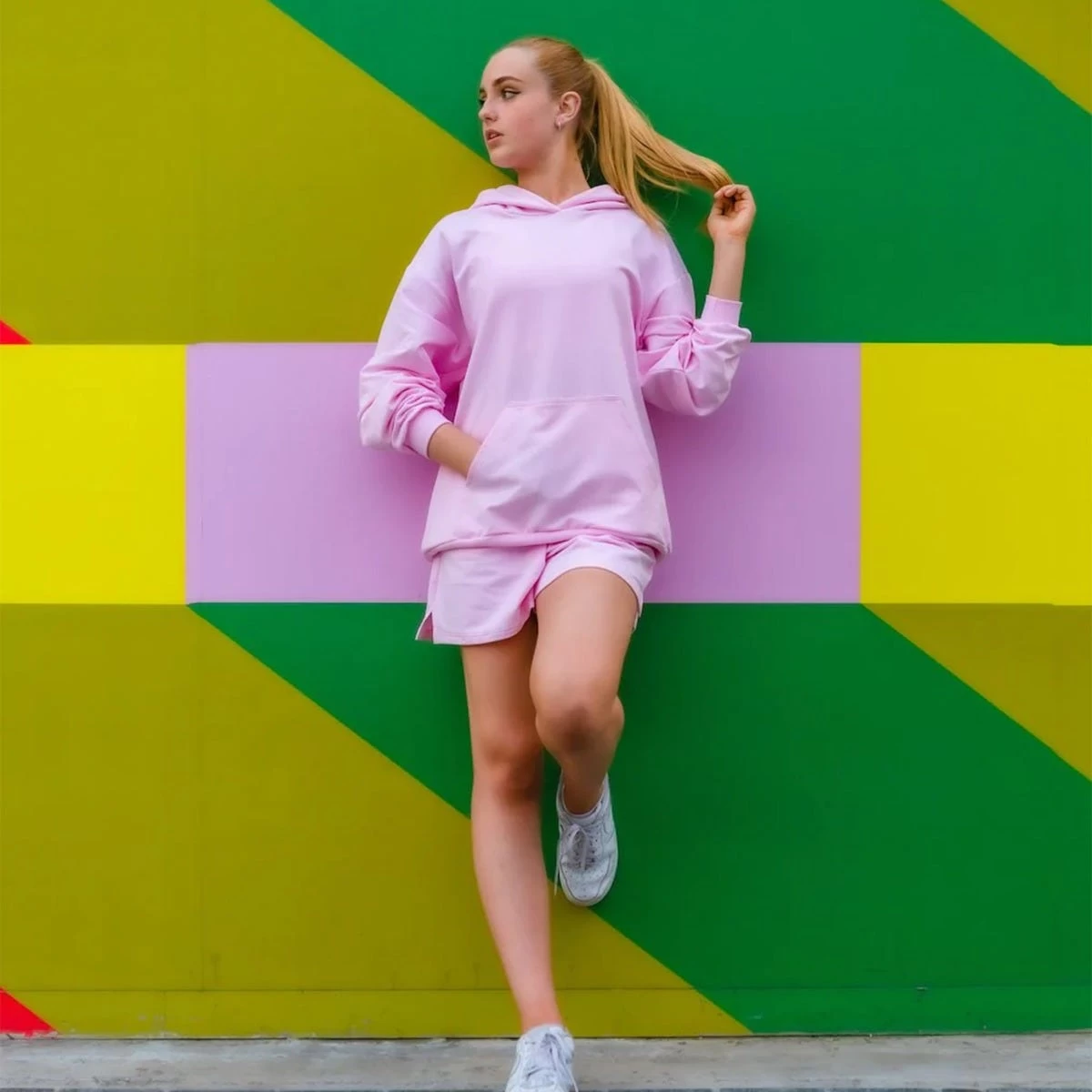 ONYRO Kangaroo Summer Pink Organic Hoodie - Image 3