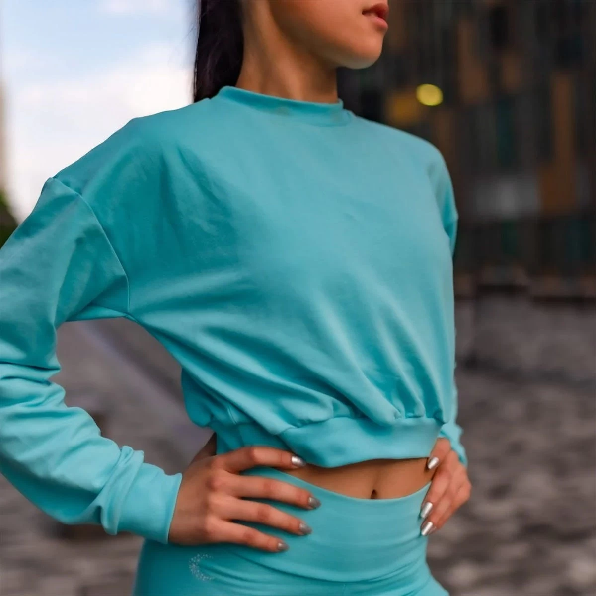 ONYRO Summer Organic Crop Top Sweater - Image 4