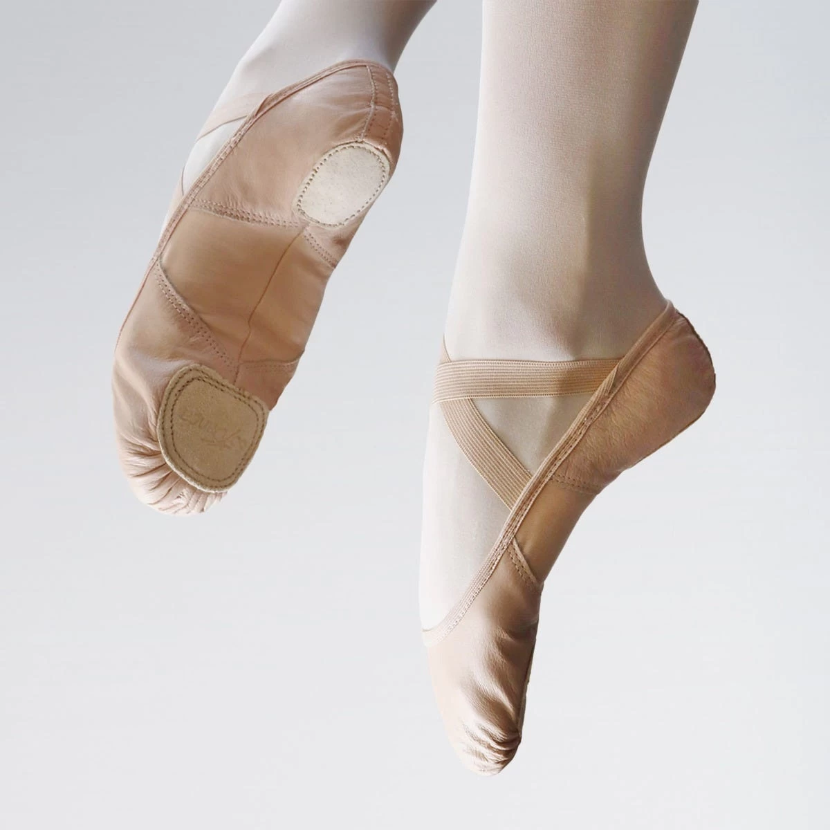 So Danca SuperPro Leather Split Sole Ballet Shoe With Stretch Insert - Image 2