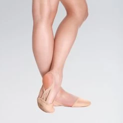 So Danca Leather Half Sole Shoe With Double Elastics