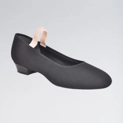 So Danca Royal Canvas Character Shoes With Pink Elastics 0.75 Inch Heel