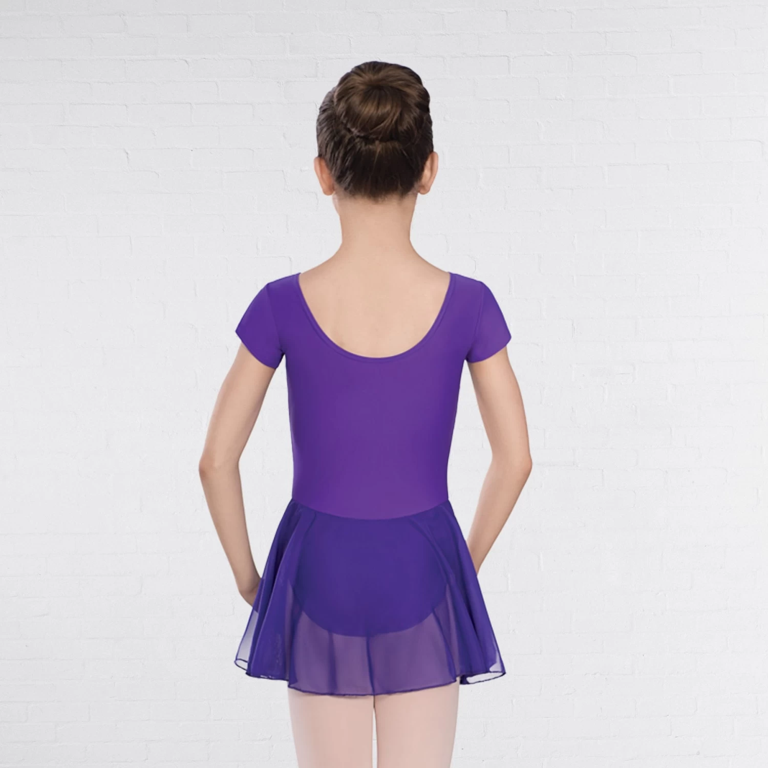UTD "Milly" Primary 1 To Level 1 Ballet Voile Skirted Cap Sleeved Violet Leotard - Image 2