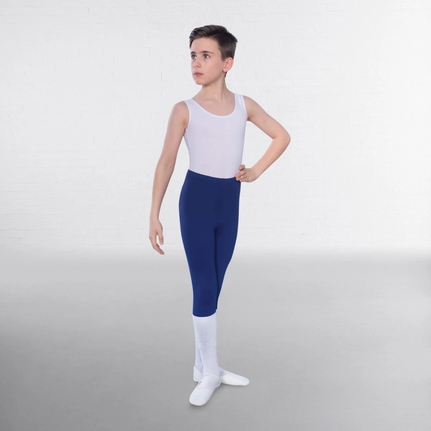 1st Position Male Sleeveless Scoop Neck Leotard